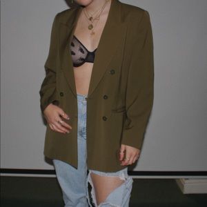 Olive green overcoat